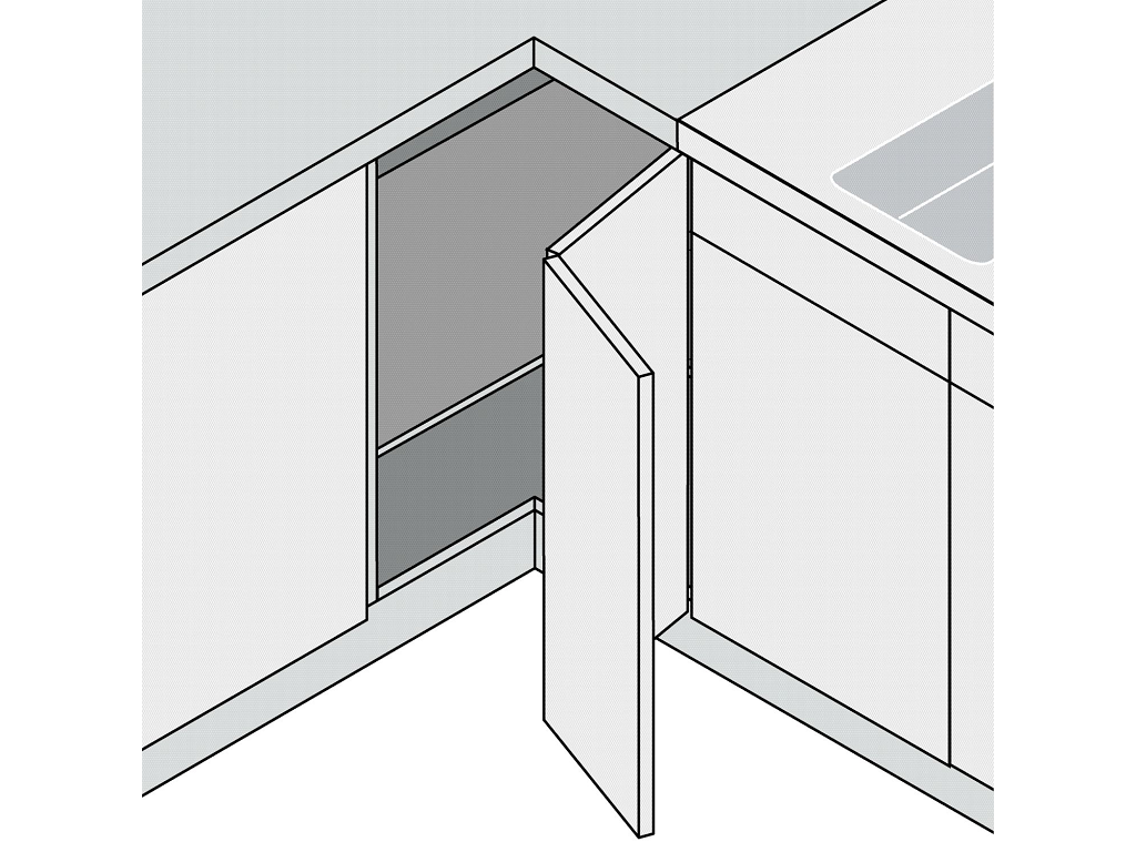Cerniera per Mobili con molla 60°da avvitare Foro d.35 per anta a soffietto Clip Top | Blum - immagine 3
